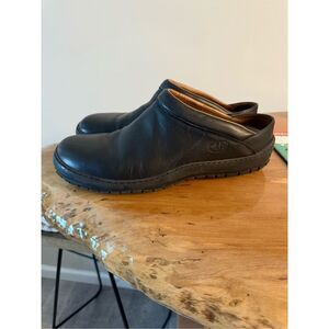 Baerchi Mens Black Leather Slip On kosher Mules sz 45 or US 11-1/2 EUC Made in S